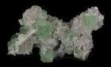 Sea Green Fluorite on Quartz Formation - China #32495-3